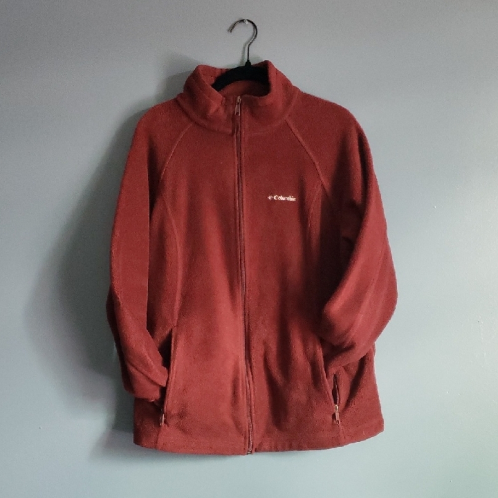 Columbia Burgundy Fleece Jacket